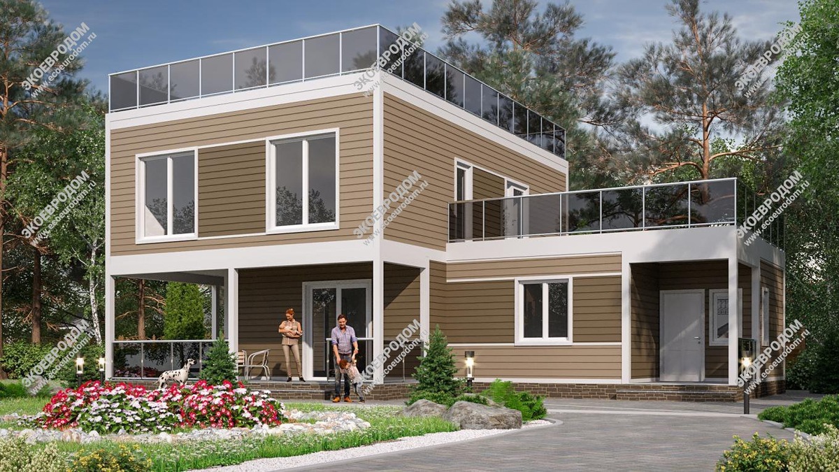 "Дания" - проект с балконом и террасой