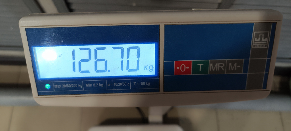126,7 - это значит что скоро можно будет праздновать отвес на 20 килограмм!