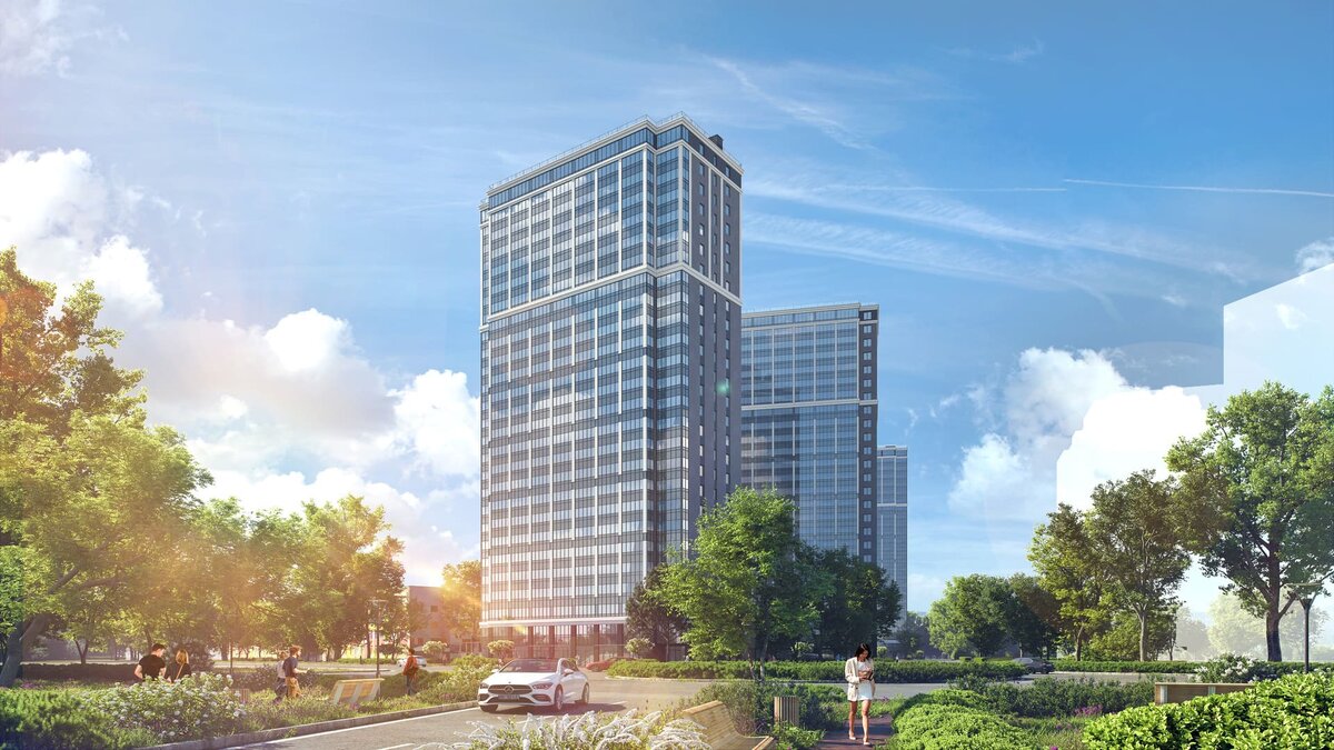 Визуализация жилого комплекса, квартиру в котором купил клиент Константина
