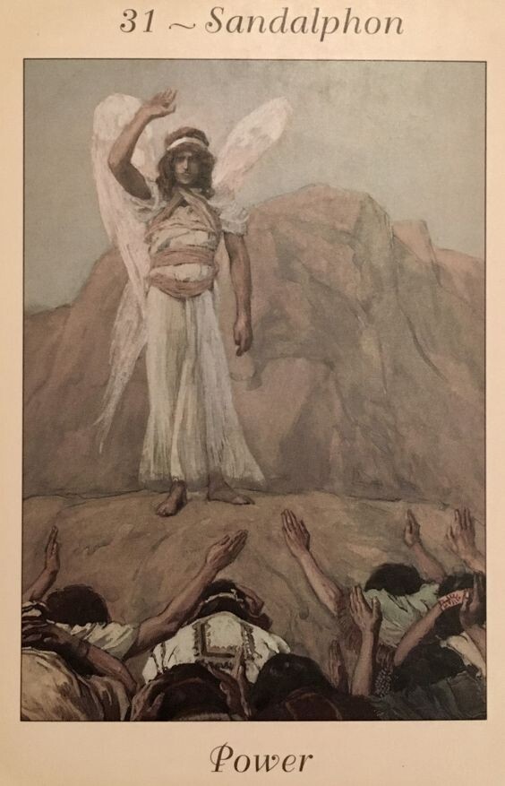 Сандалфон из колоды карт оракула «Благословение Ангела» Кимберли Маруни