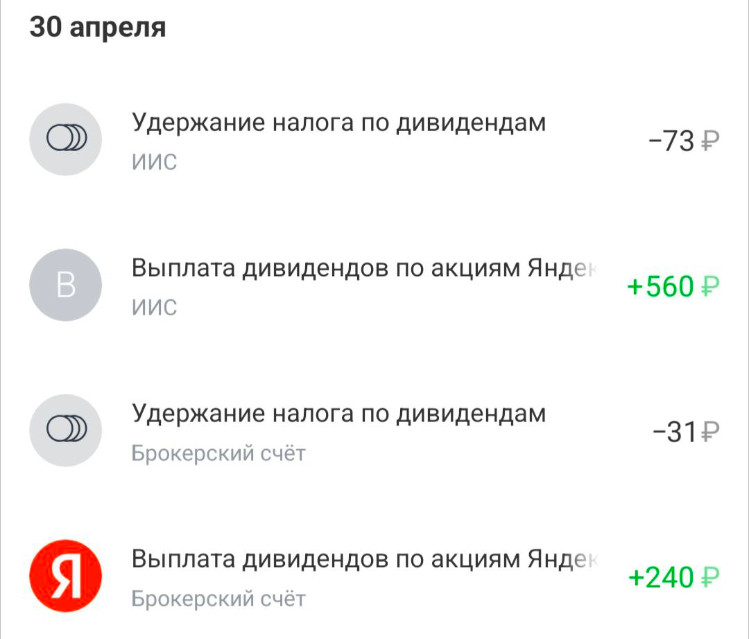 дивиденды от Яндекс