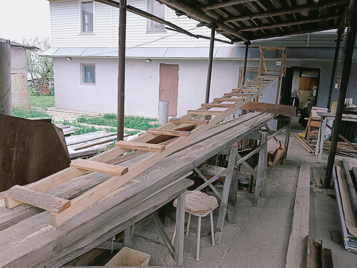 Лестница для монтажа кровли - 4,5 метра