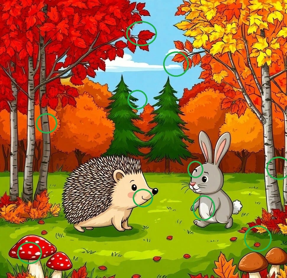 Все 10отличий отыскали? Это не так то просто, согласитесь!