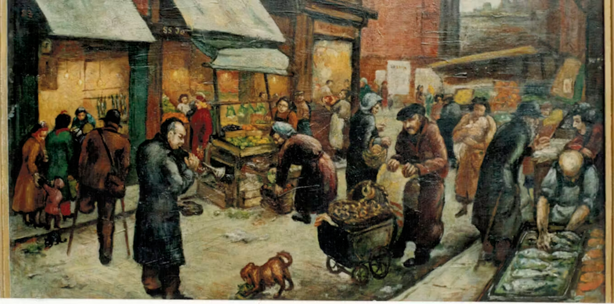 «Рынок Ист-Энда» Мориса Сохачевского. Предоставлено Дэйвом Скаем Сохачевским