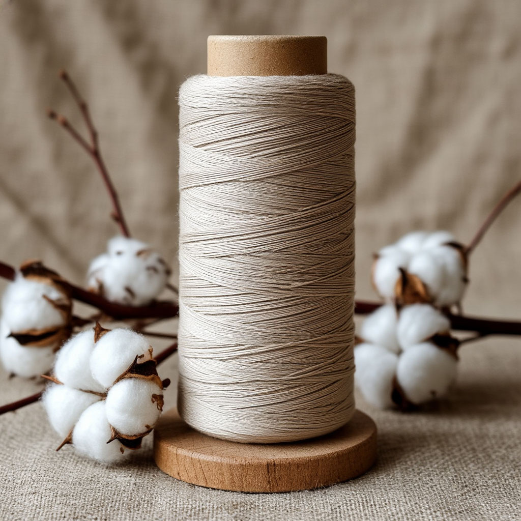 Пряжа из хлопка на бобинах может обозначаться как Co, Cotone, Cotton, Baumwolle, Coton