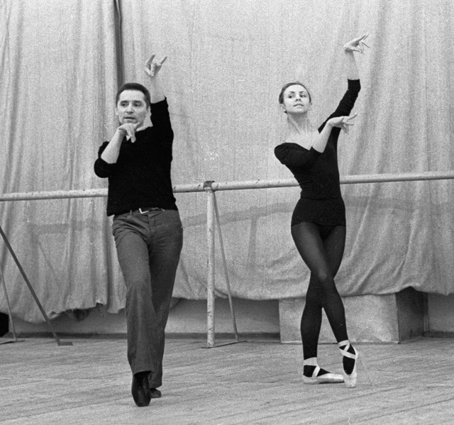    Юрий Григорович и Людмила Семеняка на репетиции. Фото:  РИА Новости