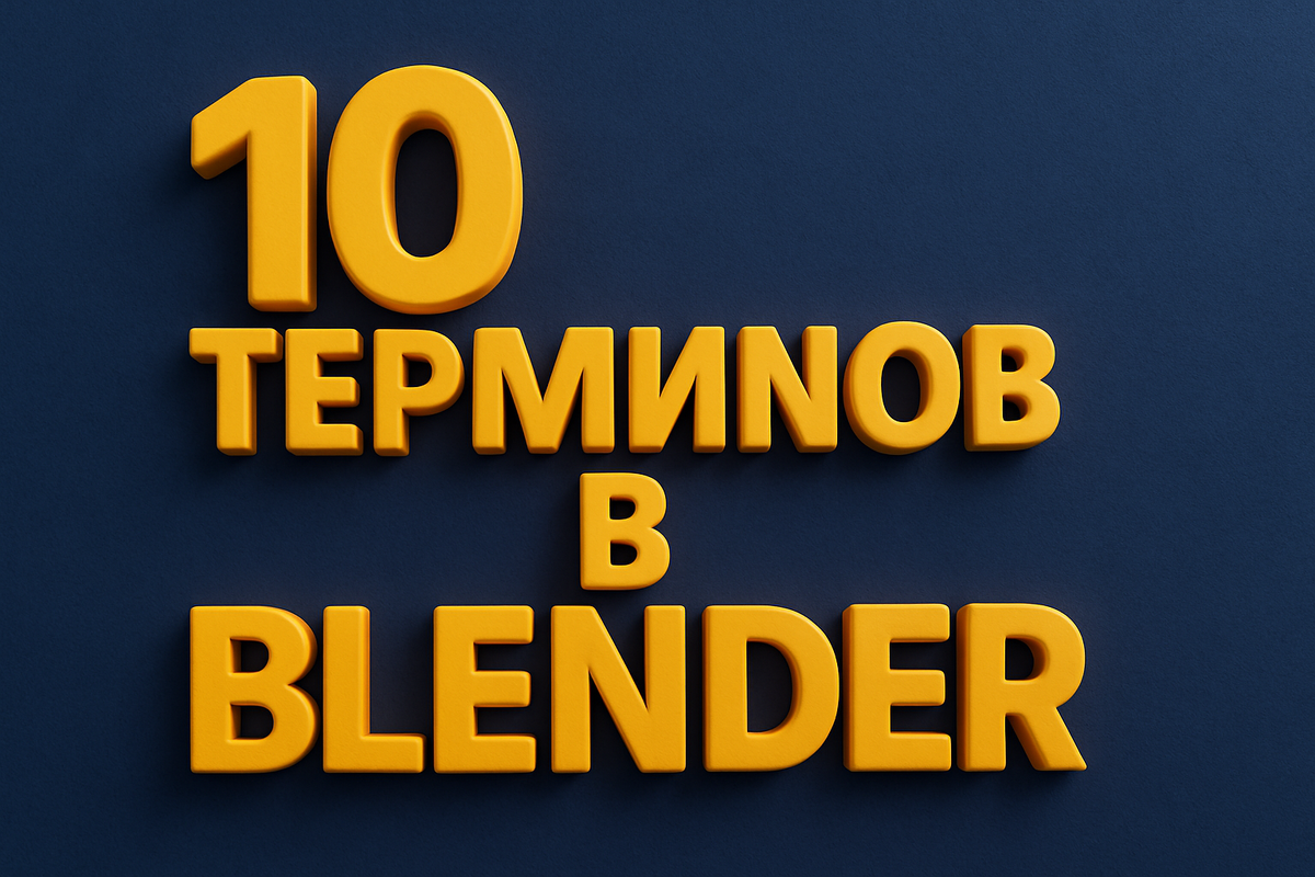 Термины которые должен знать новичок в Blender