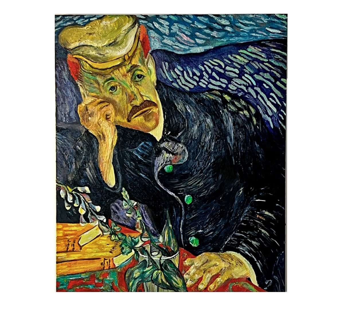 Копия картины Ван Гога Портрет доктора Гаше. (Частная коллекция Дмитрия Хуртова).