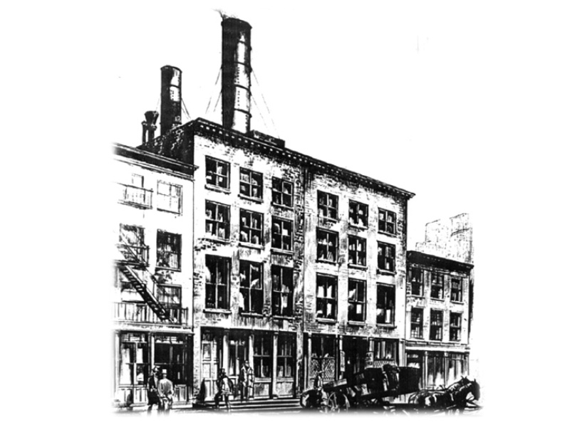 Первая электростанция Эдисона на Перл-стрит (Нью-Йорк, 1882 г.)