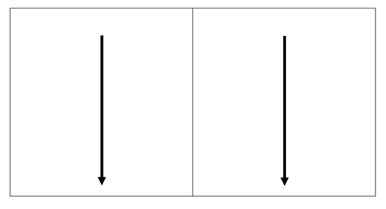 Структура текста при макетировании при помощи таблицы с одной строкой и двумя столбцами