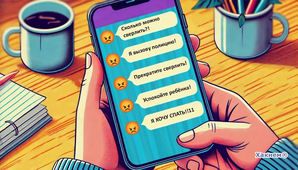Разъярённые соседи пишут в чат.
