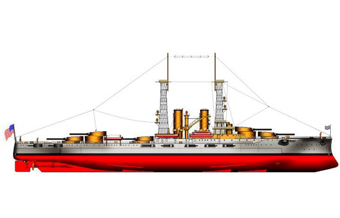 Линкор USS Delaware./ Фото: pinterest.com