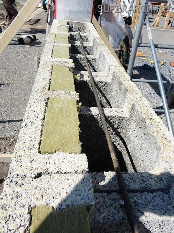 Несъемная опалубка из арболита для монолитных стен