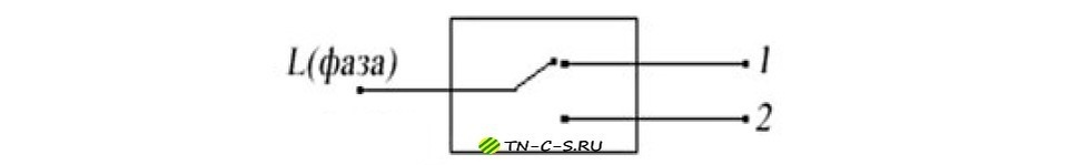  Cхема одноклавишного переключателя 