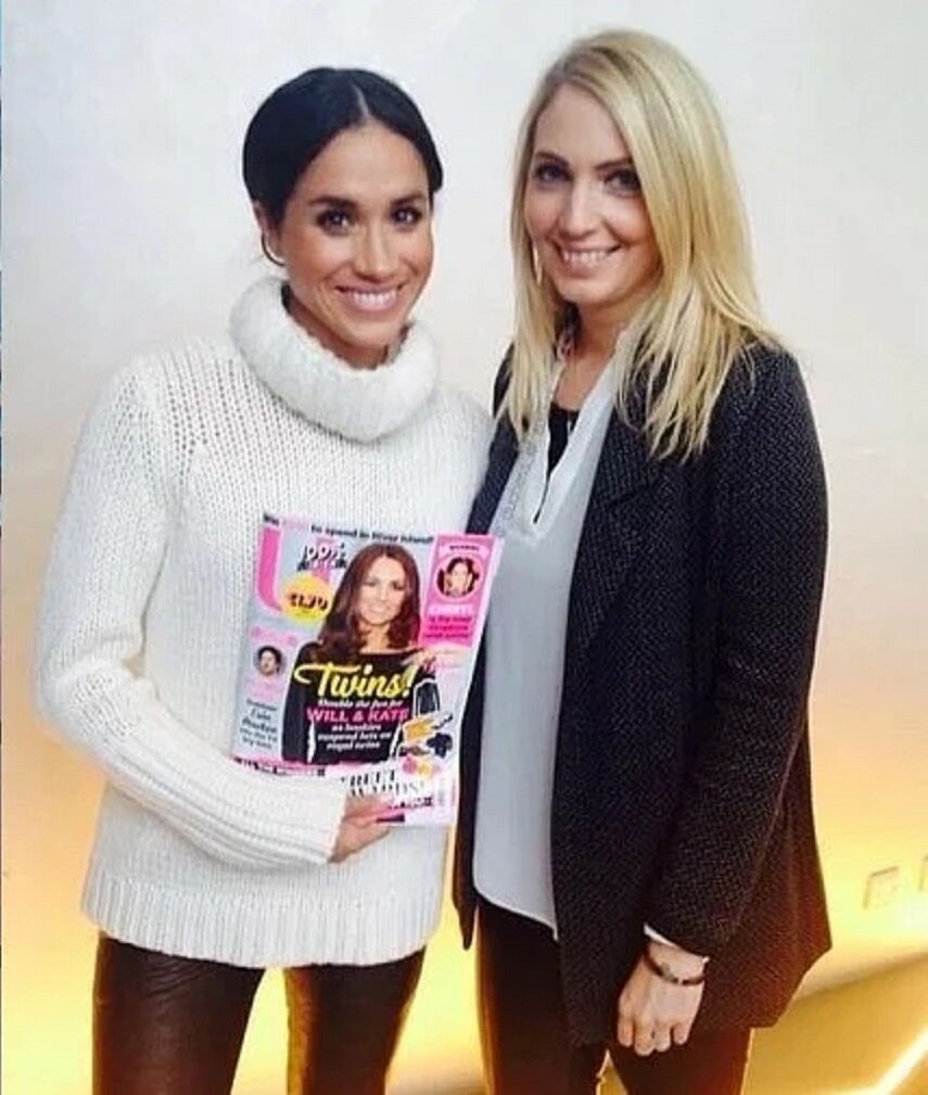 Журнал с Кейт Миддлтон на обложке в руках у Меган в то время,  когда она вела блог