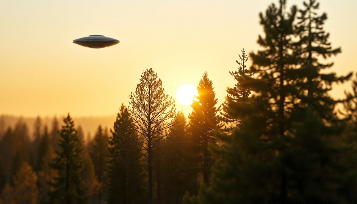 С балкона я увидел серебристый диск.