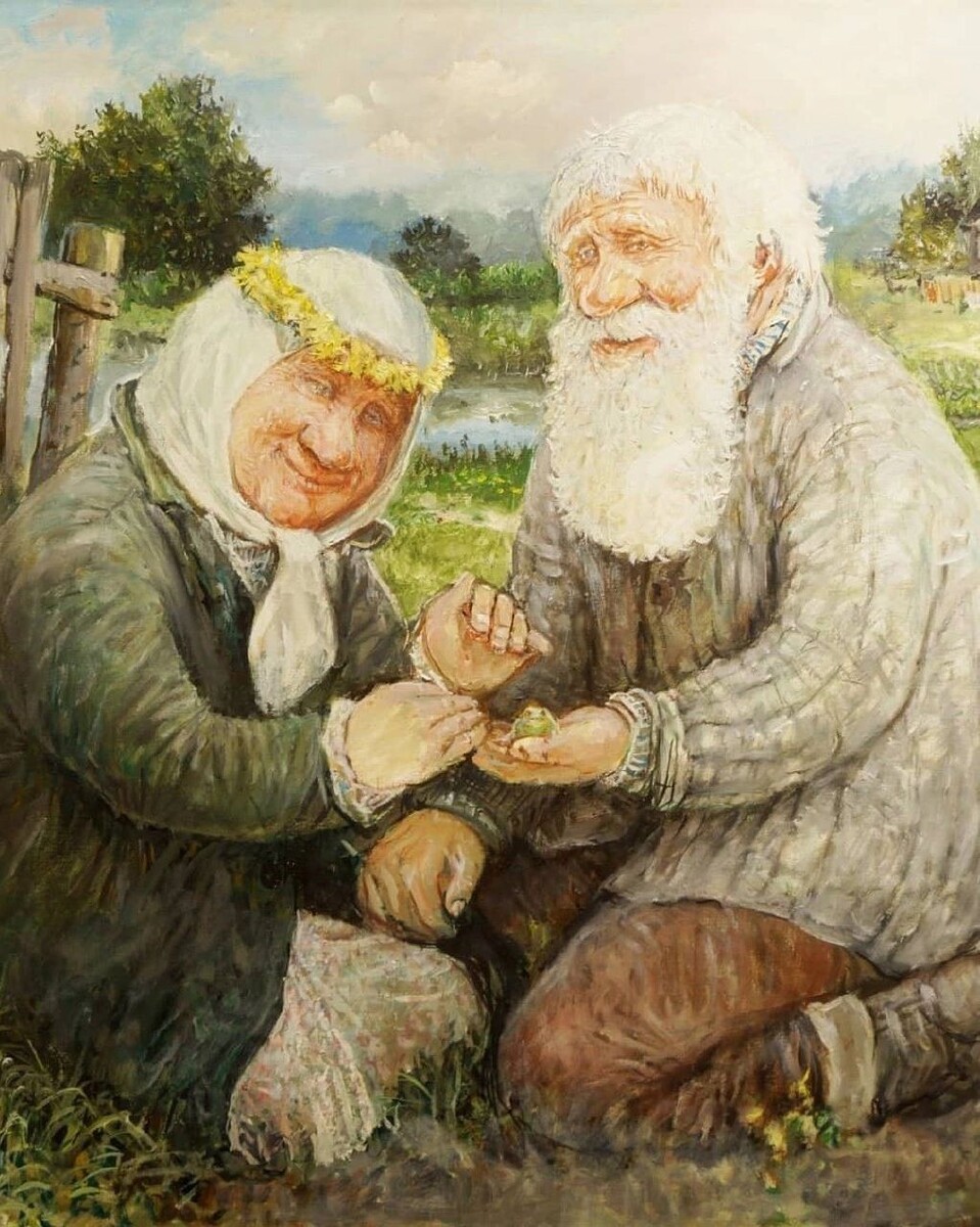 Художник Леонид Баранов. Старички