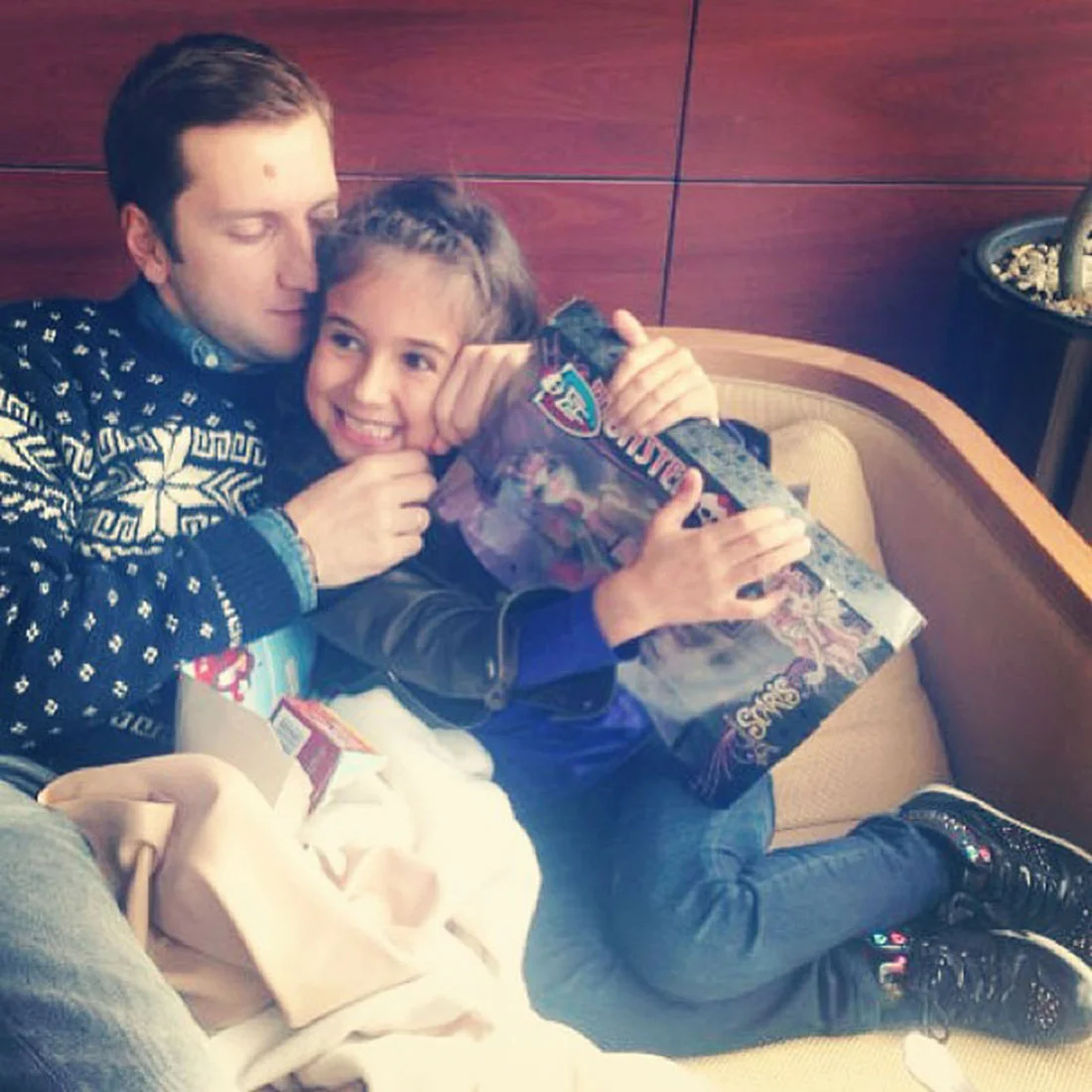 Резо Гигинеишвили с дочерью Машей