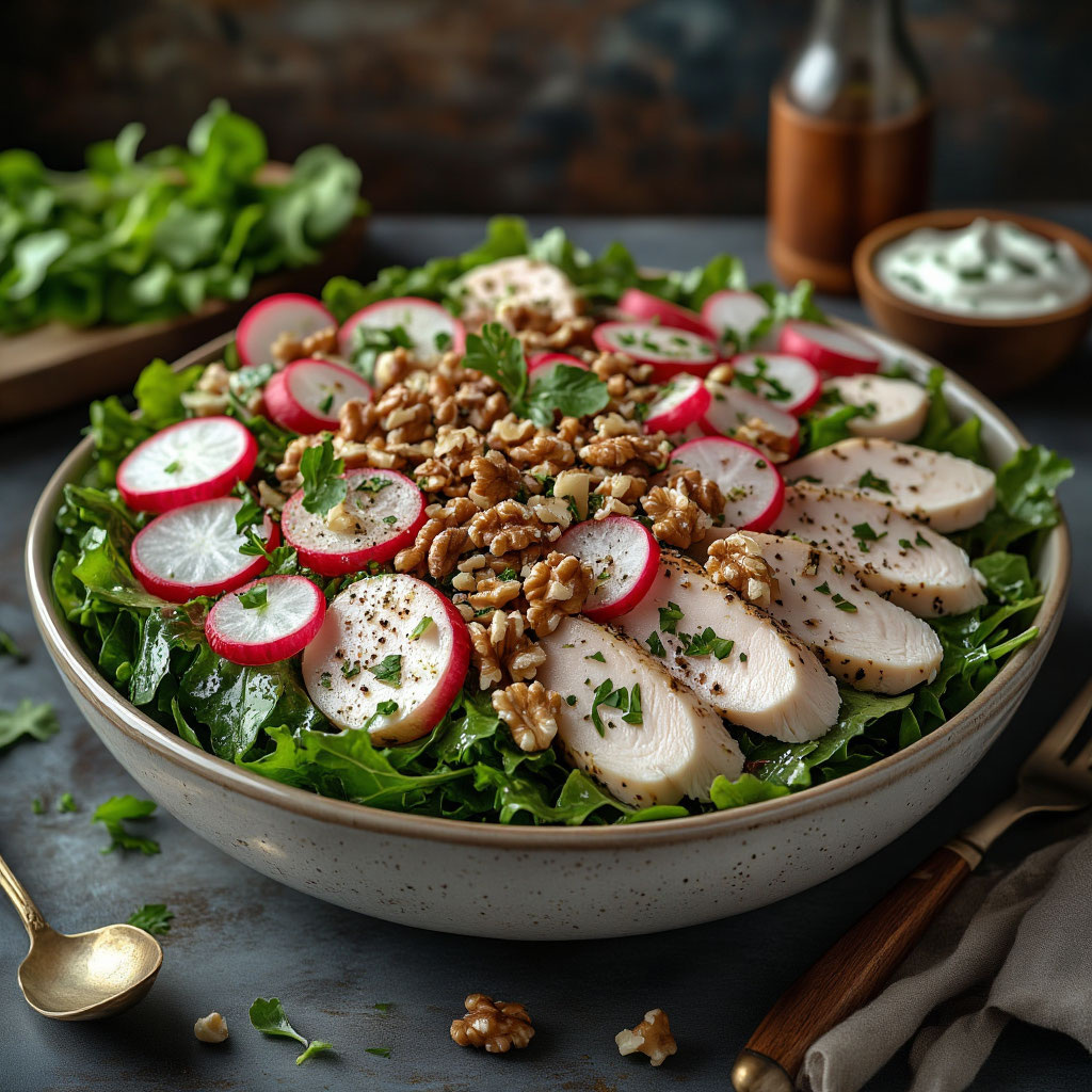 Салат из Индейки с редисом