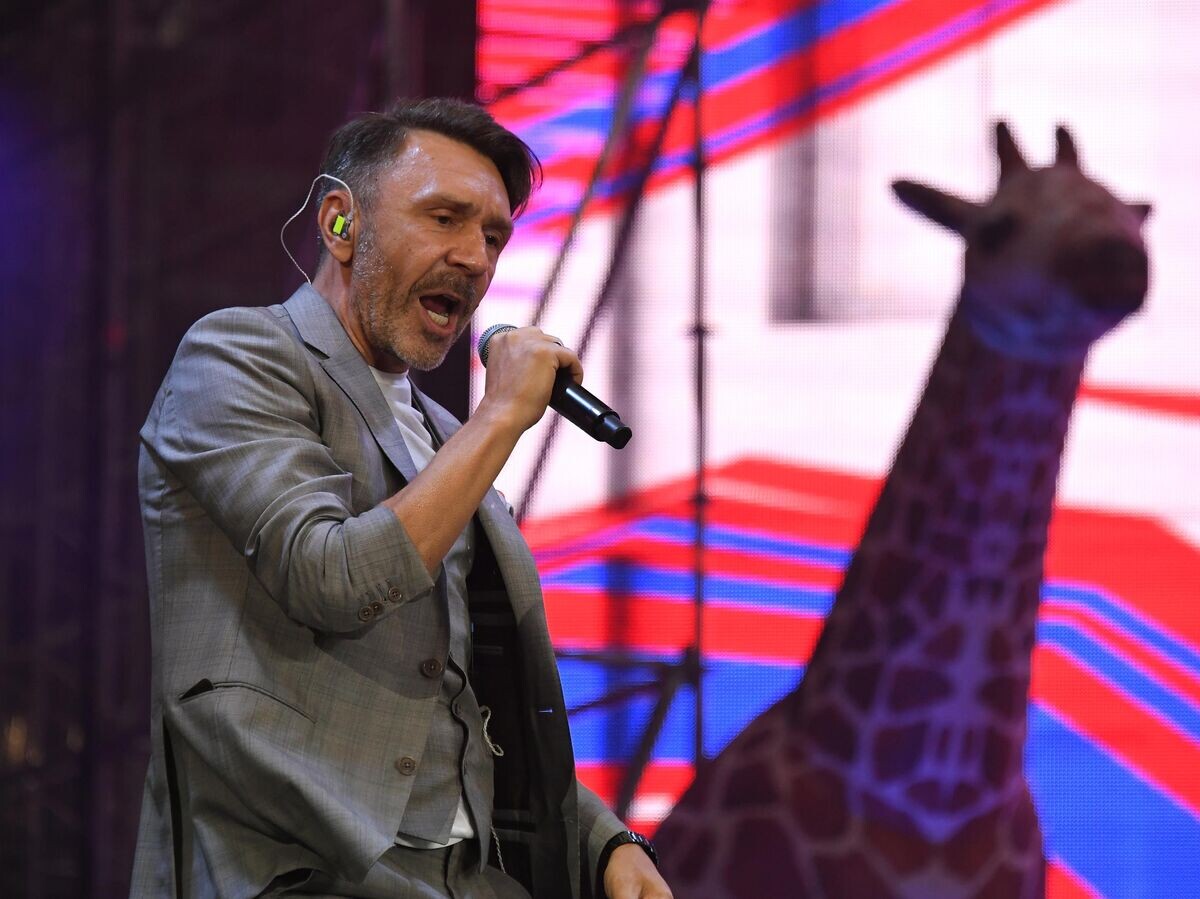    Лидер "Группировки Ленинград" Сегей Шнуров выступает на концерте на стадионе "Открытие Арена" в Москве© РИА Новости / Максим Блинов