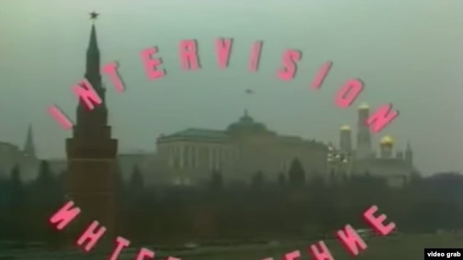 Заставка "Интервидения" на советском ТВ