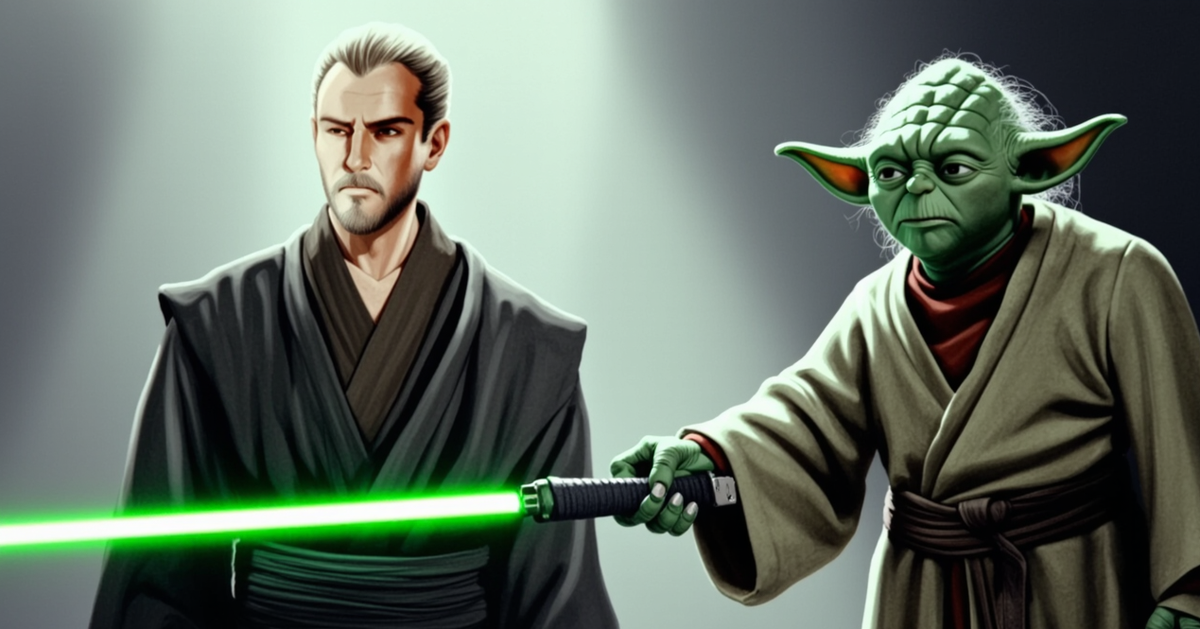 Йода обучает Дуку