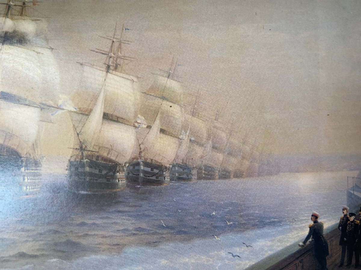 Смотр Черноморского флота в 1852 году. С картины Айвазовского.Как крошечный бриг смог одержать победу, став символом доблести русского флота? Почему его имя навсегда вписано золотыми буквами в морскую историю? Давайте отправимся в прошлое, чтобы узнать о корабле, который доказал: сила духа важнее числа пушек.