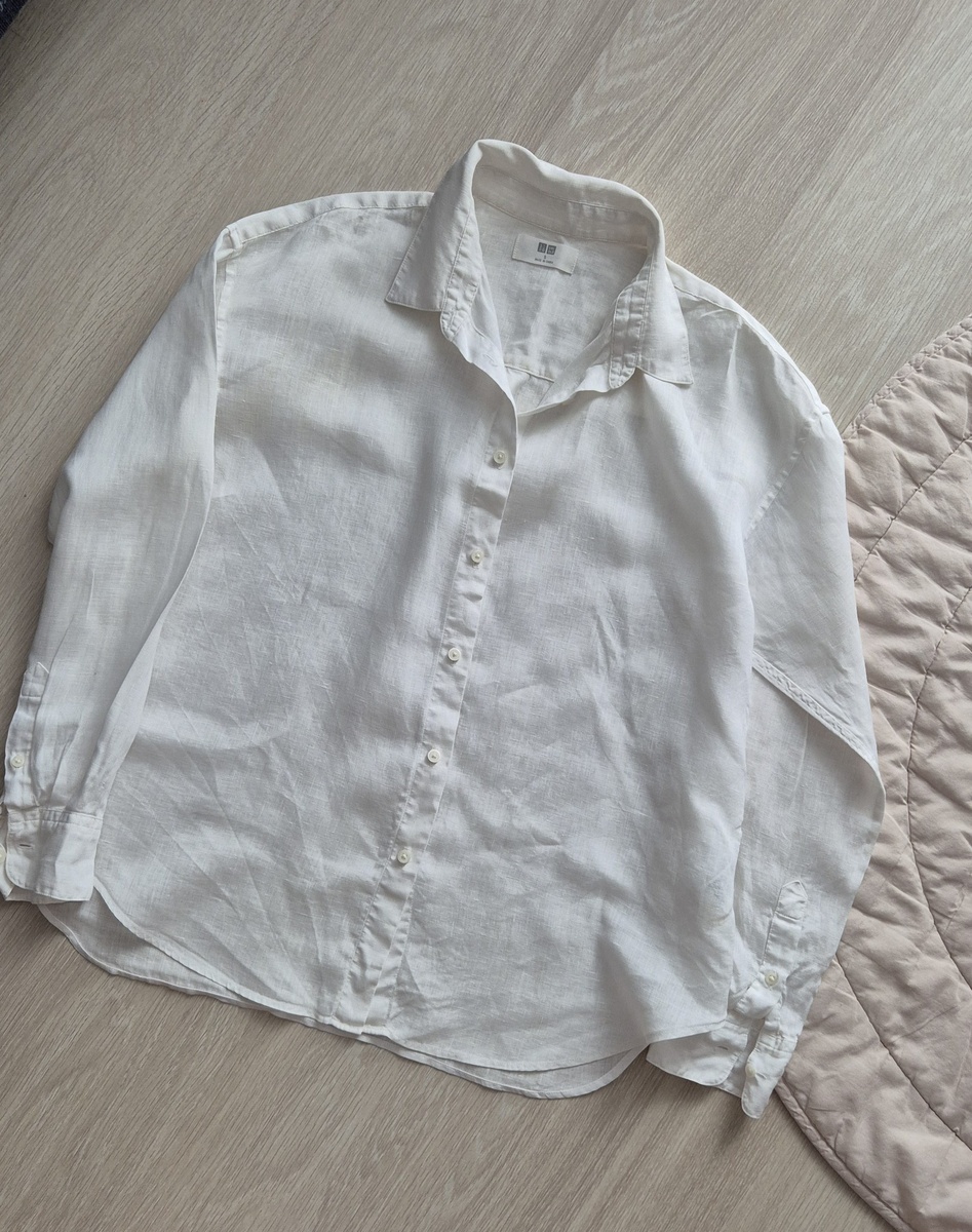 Рубашка льняная UNIQLO 