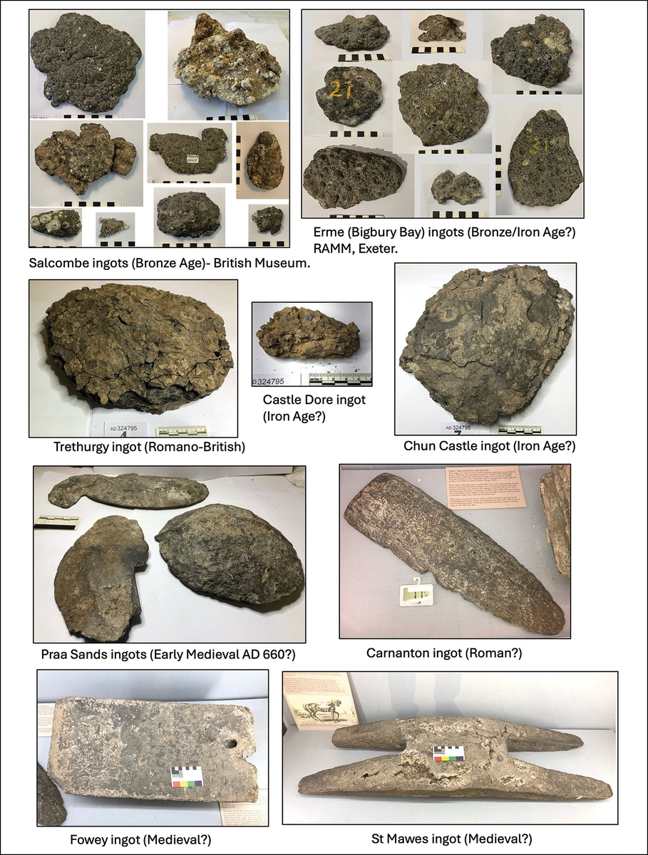 Древние медные слитки, участвовавшие в исследовании.