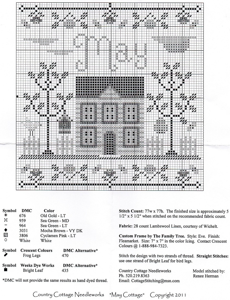Схема Country Cottage Needleworks May