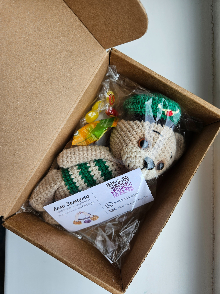 Мишка-пограничник перед отправкой