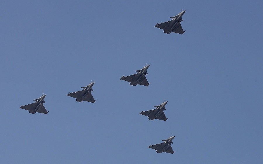 Истребители Rafale ВВС Индии на военном параде в Нью-Дели - Фото: HARISH TYAGI/TASS