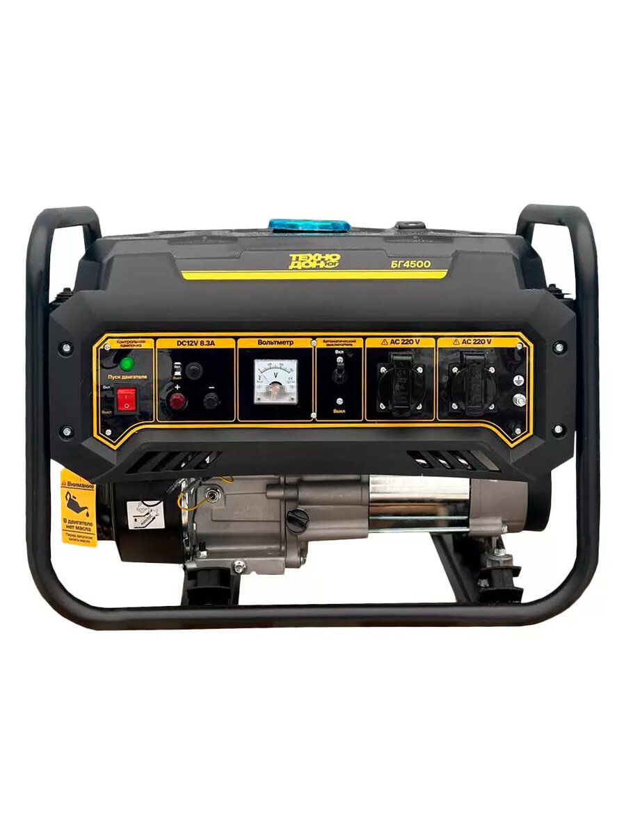 При первом взгляде на генератор Техно-Дон БГ-4500 становится понятно, что при разработке данной модели люди заморочились дизайном... и у них получилось, причём довольно круто! Лично мне он напоминает по виду немецкие изделия