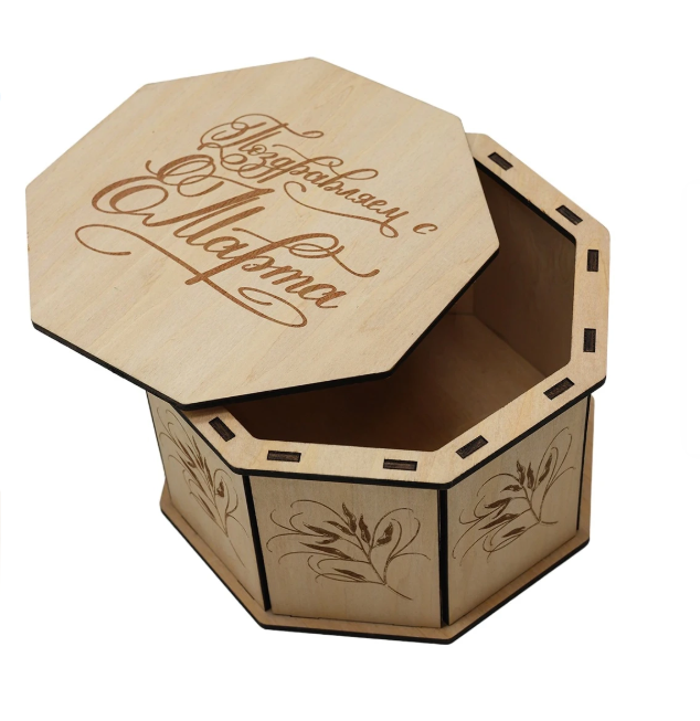 Коробка из фанеры с гравировкой