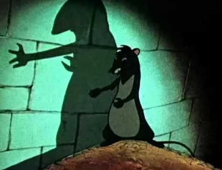 Мои серые воины! Я привела вас сюда и я поведу вас дальше! Мы овладели подвалом Глимингенского замка, мы овладели зерном, которого нам хватит на всю жизнь! Но этого мало! Весь замок должен принадлежать нам! А главное — растерзаем летучих мышей, этих жалких изменников, у которых хватает наглости называться мышами! Мы... (с)

