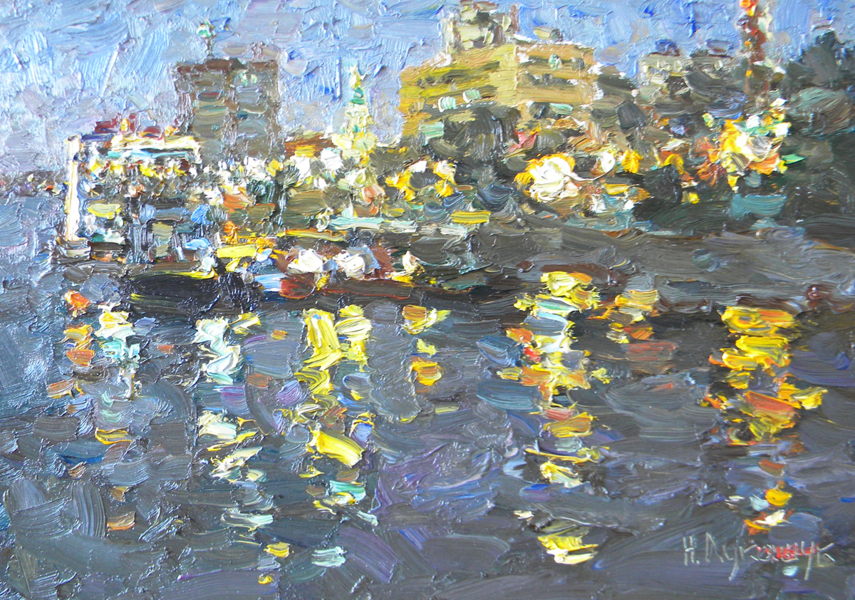 Николай Лукашук "Под Кинапом. Ночь" 2024 холст, масло 40х50