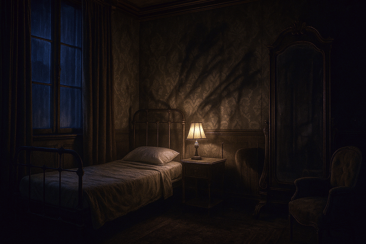 Интерьер комнаты №8. По легенде, именно здесь до сих пор появляется фигура в морской форме