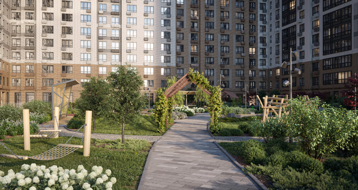 рендер двора с сайта застройщика