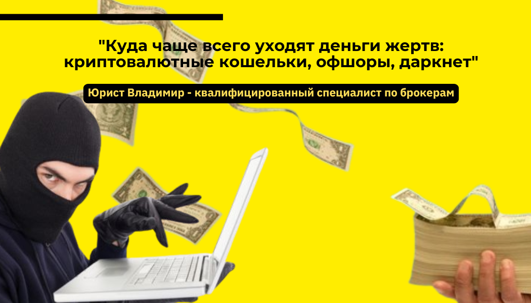 Куда чаще всего уходят деньги жертв: криптовалютные кошельки, офшоры, даркнет