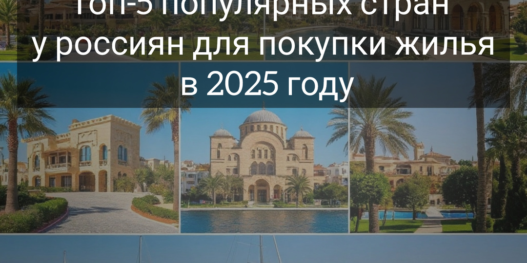 Топ-5 популярных стран у россиян для покупки жилья в 2025 году