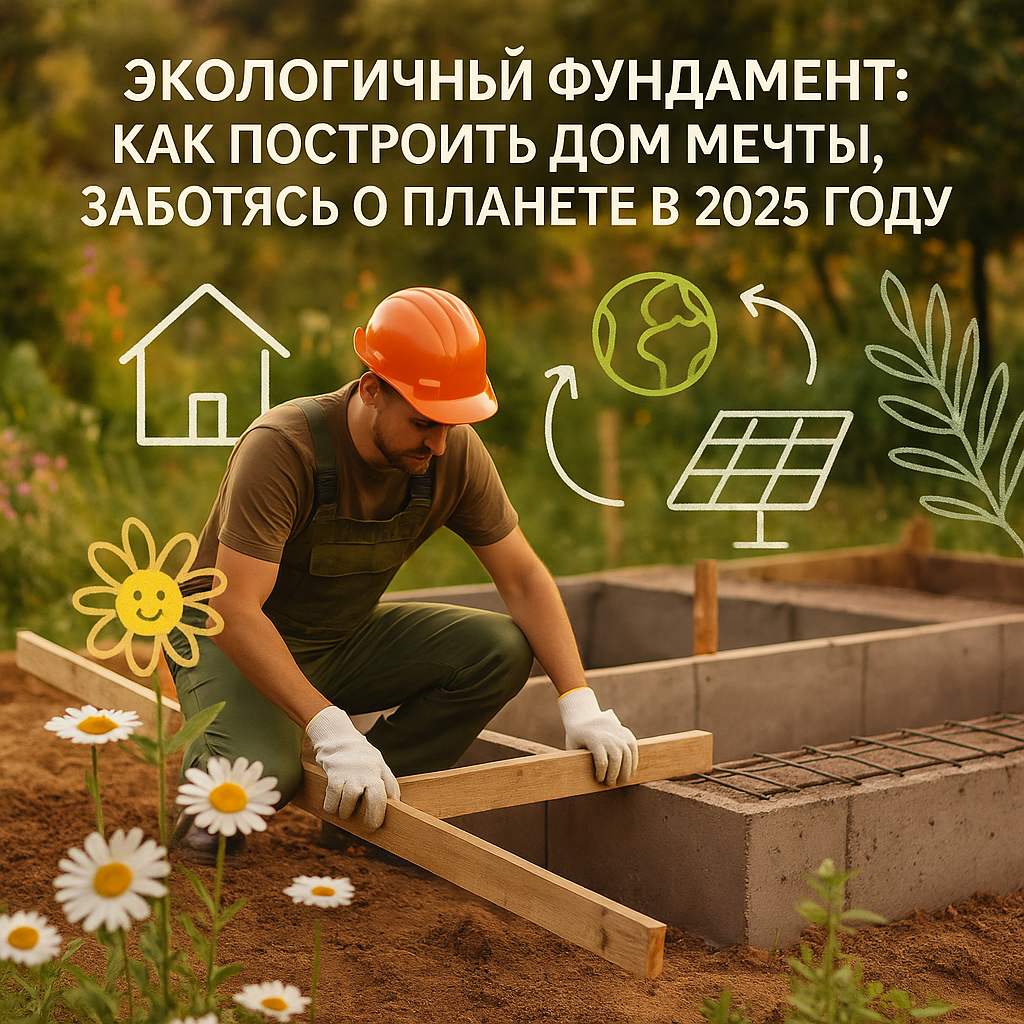    Экологичный фундамент: как построить дом мечты, заботясь о планете в 2025 году