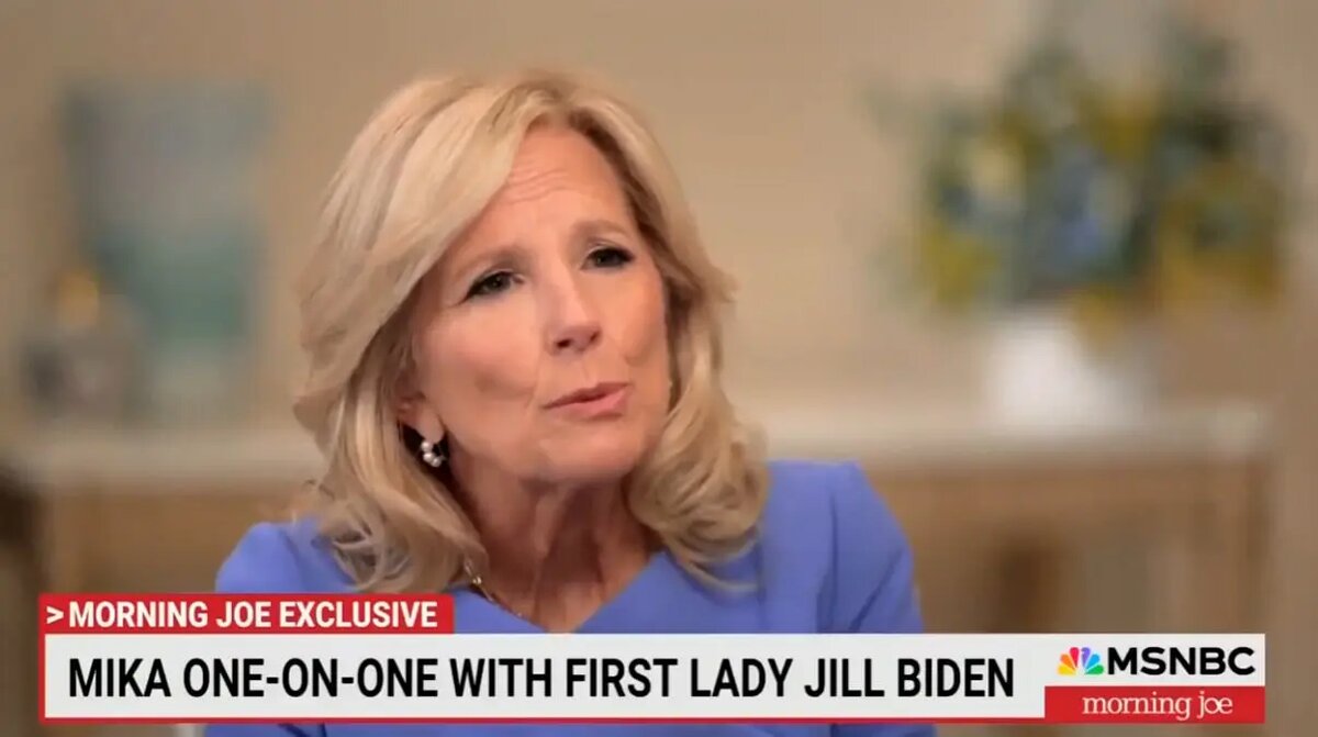    Джилл Байден. Фото: скриншот из видео интервью СМИ США.