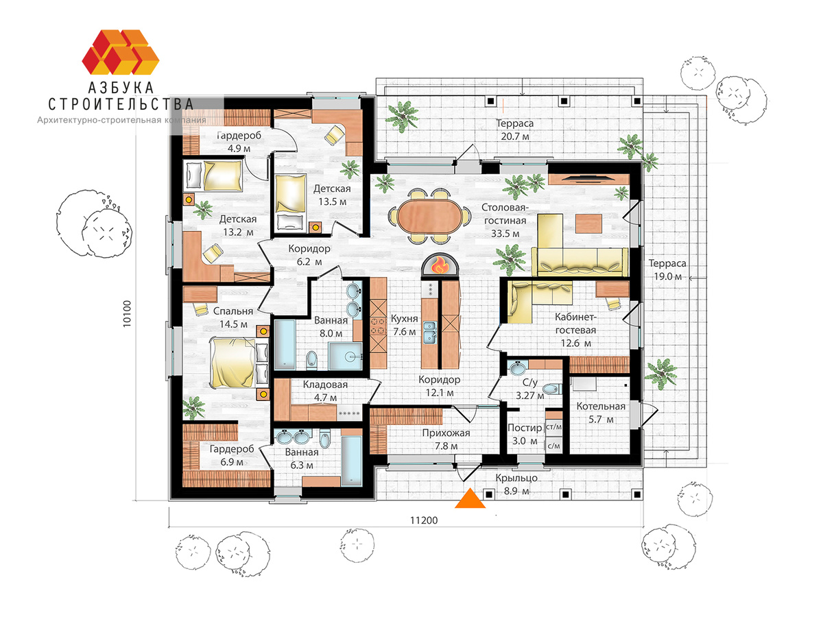Планировочное решение 1-го этажа