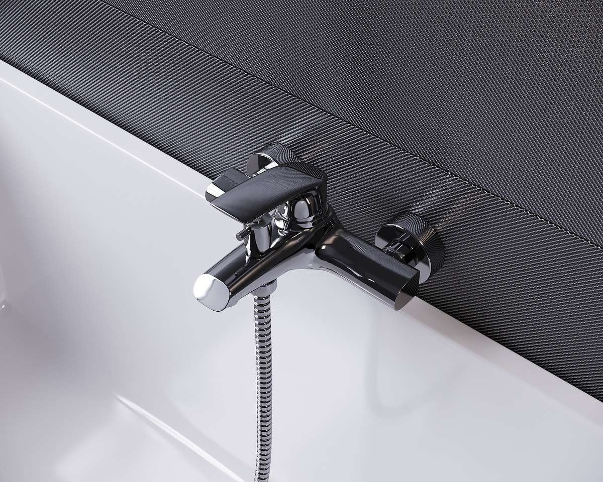 Смеситель для ванны PAINI Atomix без аксессуаров, хром (CR) D1CR111ZKM