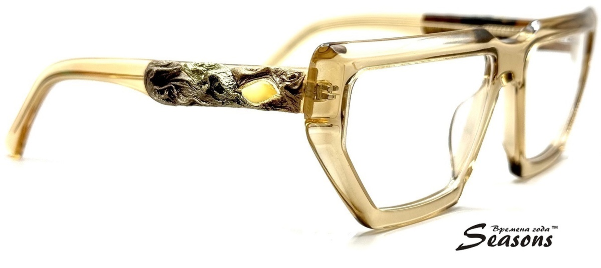 Оправа S-112, королевский янтарь, натуральная кожа