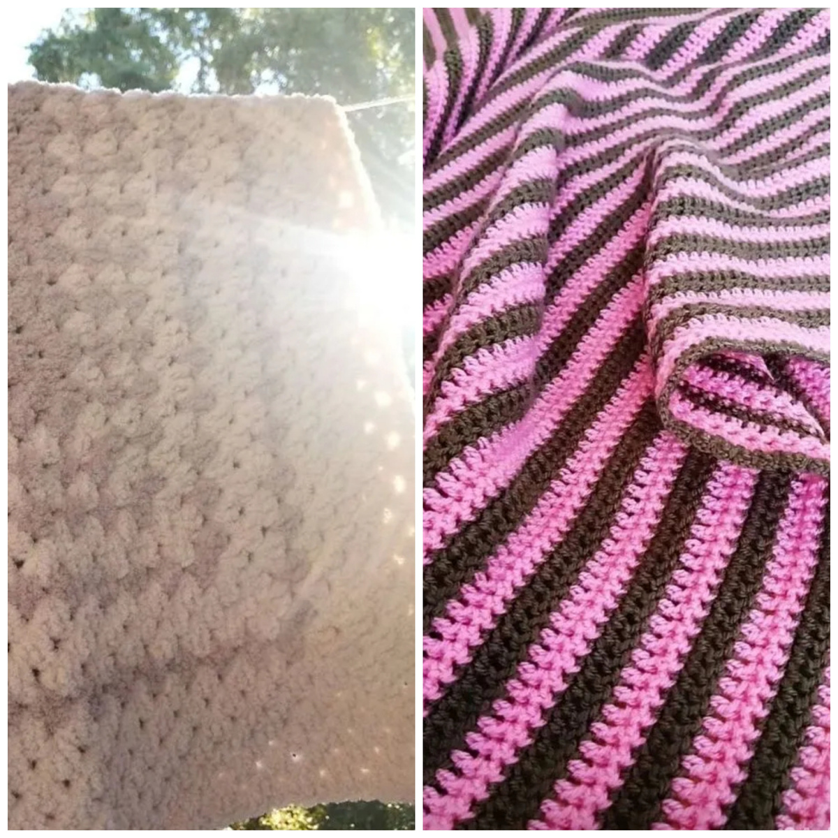 С помощью видеоинструкций научилась вязать крючком,  связала такие вот пледики)) 