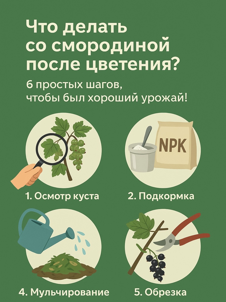 Что делать со смородиной после цветения?