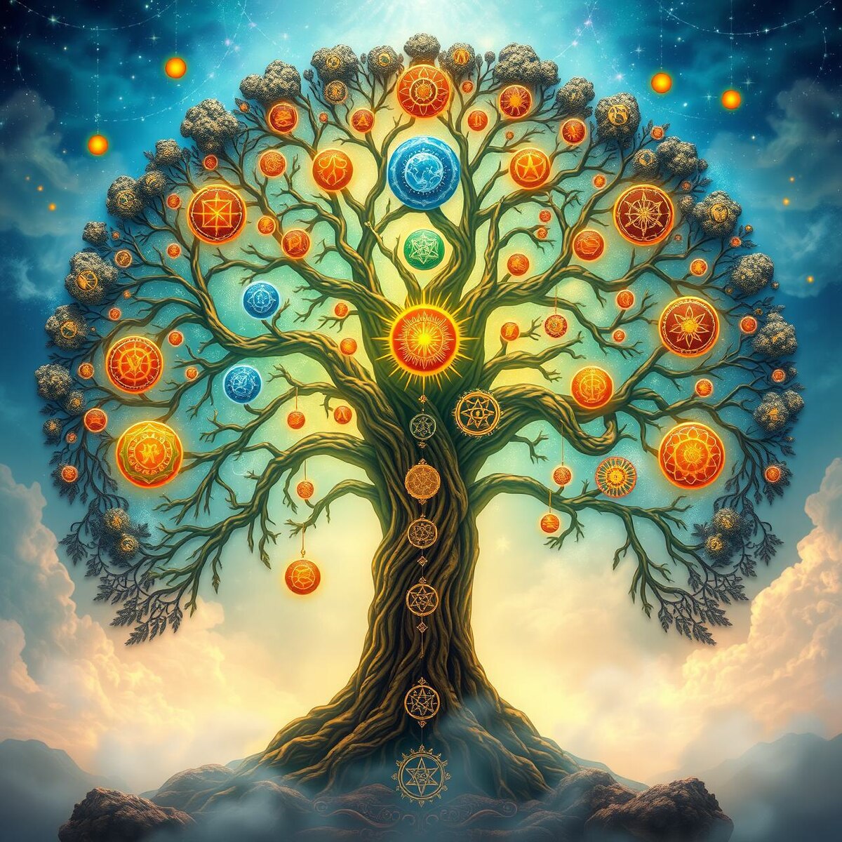 Древо. Иллюстрация сгенерирована нейросетью