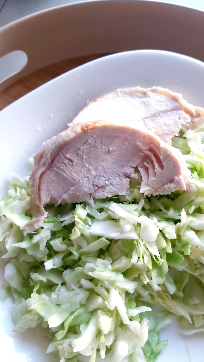 Ужин, мяско запечённое, вчера курицу в духовке делала без всего 