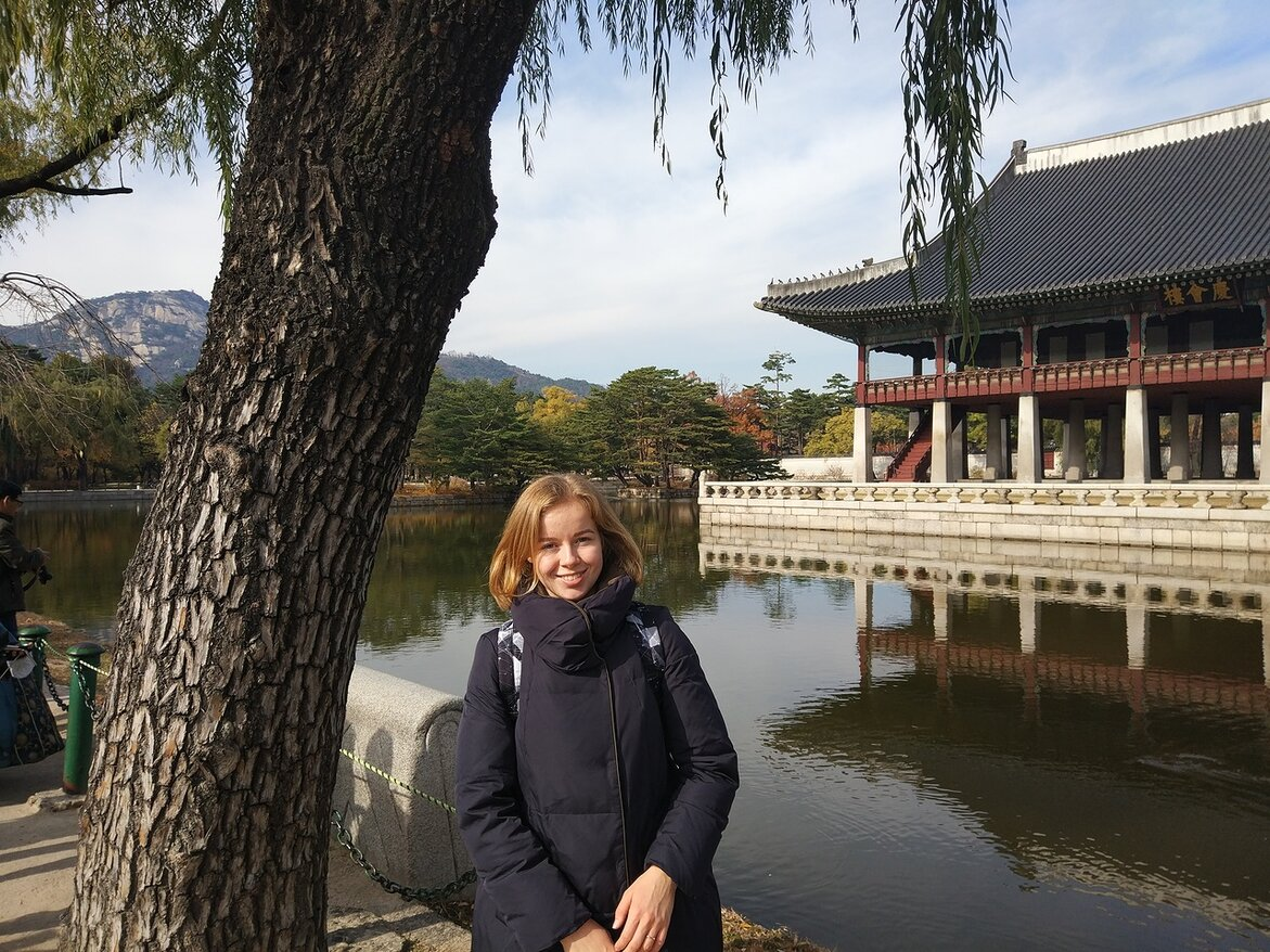 Я в парке у дворца Генбокгун.